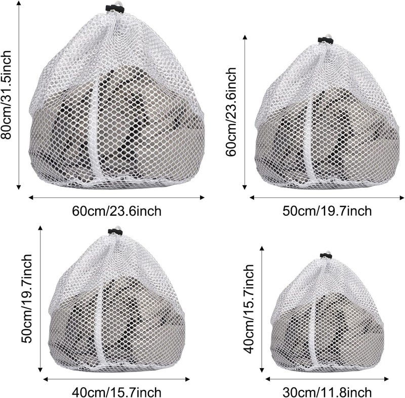Classycoo Mesh Laundry Bags, 4pcs Wash Bag for Underwear and Lingerie, net laundry bag,laundry bags mesh wash bags, lingerie bags for washing delicates, delicates bag for washing machine（4 sizes） - Image 2