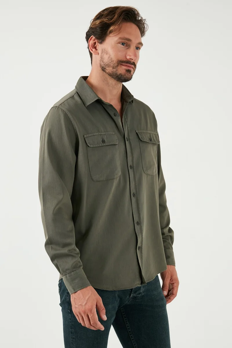 Buratti Cotton Double Pocket Regular Fit Shirt Men's Shirt Cf25w128858