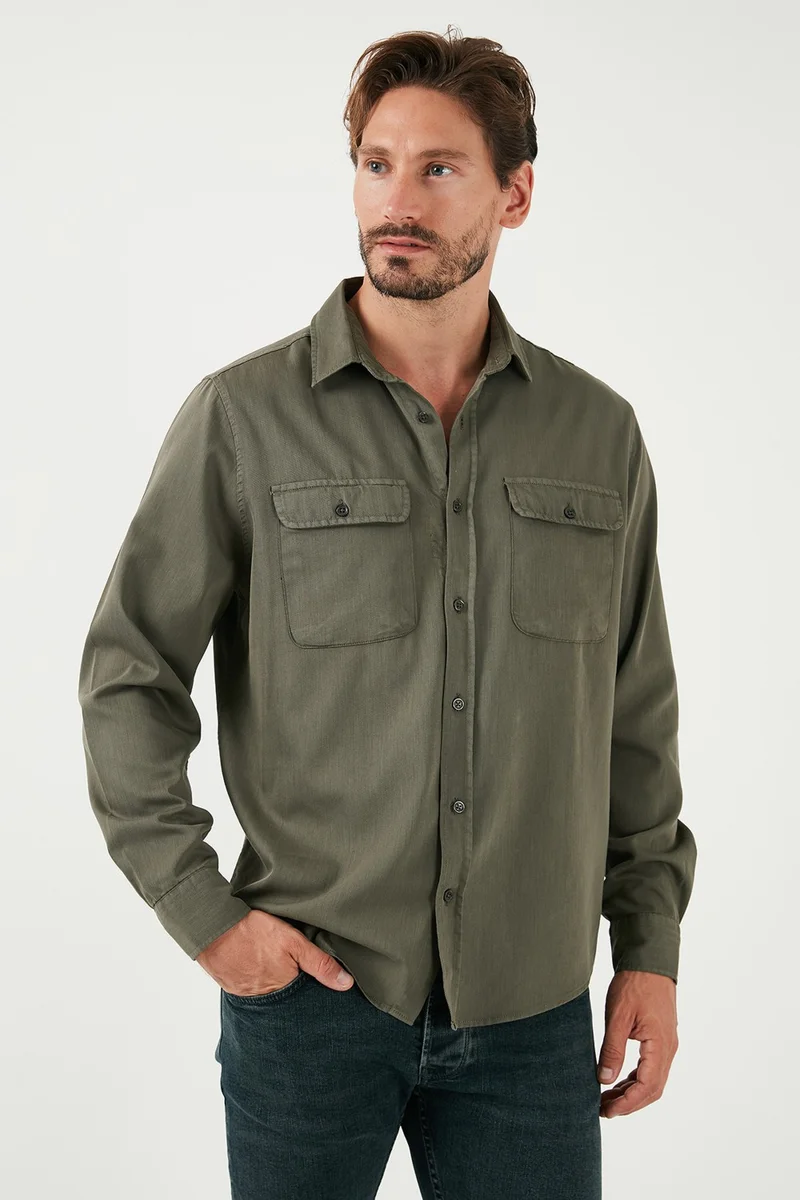 Buratti Cotton Double Pocket Regular Fit Shirt Men's Shirt Cf25w128858
