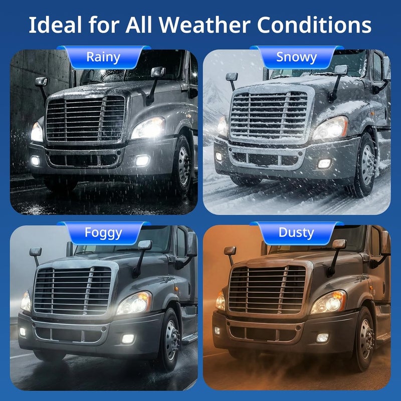 High Soar Full LED Fog Lights for Freightliner Cascadia (2008-2017) - Left and Right Side - Image 5