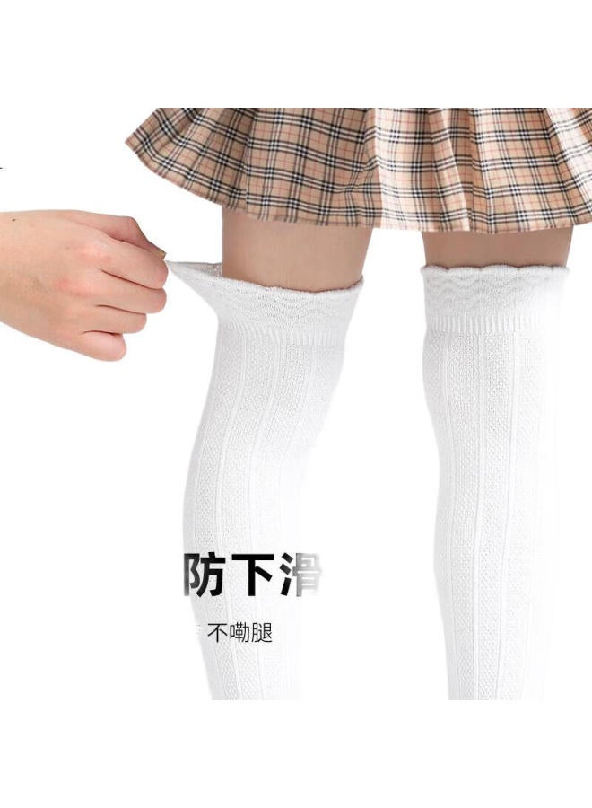 Barbie Children'S Mid-Calf Socks, Girls' Summer Thin Long Socks, Baby Over-Knee Long Socks, Girls' White + Black, 18-20 - Image 2