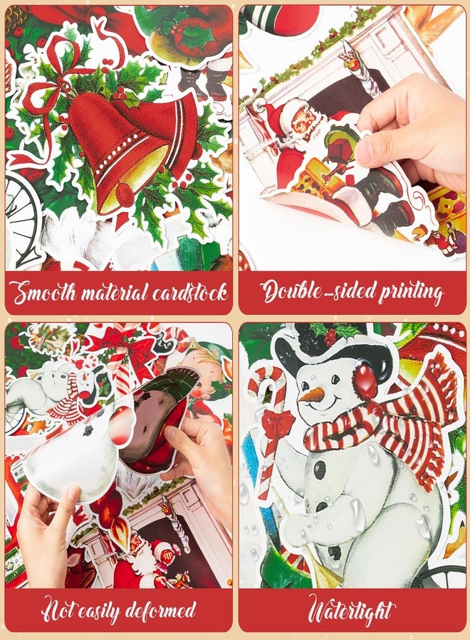 K1tpde Vintage Christmas Cutout Decoration - 24PCS Santa Claus Snowman Cutout for Home Decor, Christmas Winter Victorian Cutouts Cardstock, Retro Xmas Cut-outs Cardboard for Winter Holiday Party Decor - Image 3