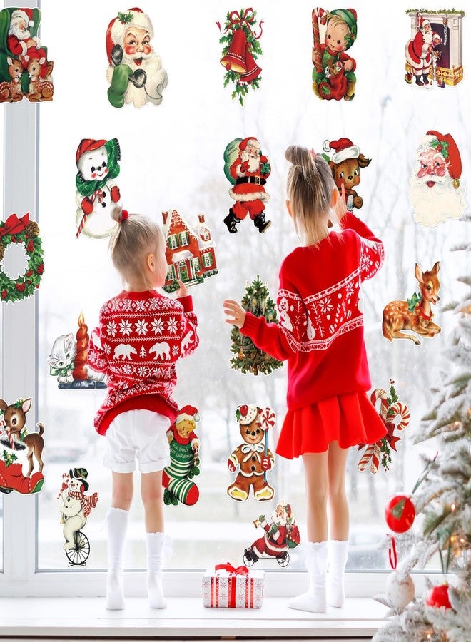 K1tpde Vintage Christmas Cutout Decoration - 24PCS Santa Claus Snowman Cutout for Home Decor, Christmas Winter Victorian Cutouts Cardstock, Retro Xmas Cut-outs Cardboard for Winter Holiday Party Decor - Image 4