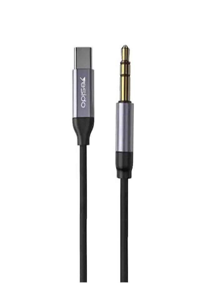 Yesido YAU20 Anti-noise Original Aluminum Alloy 1M Type-C to 3.5MM Aux Cord Headphone Audio Cable  - Image 1