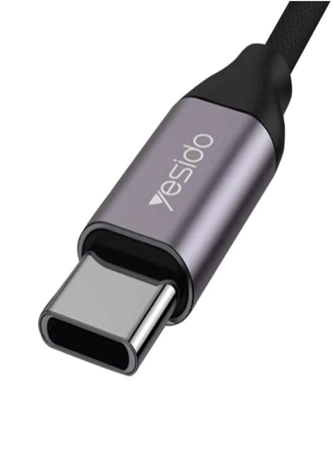 Yesido YAU20 Anti-noise Original Aluminum Alloy 1M Type-C to 3.5MM Aux Cord Headphone Audio Cable  - Image 2