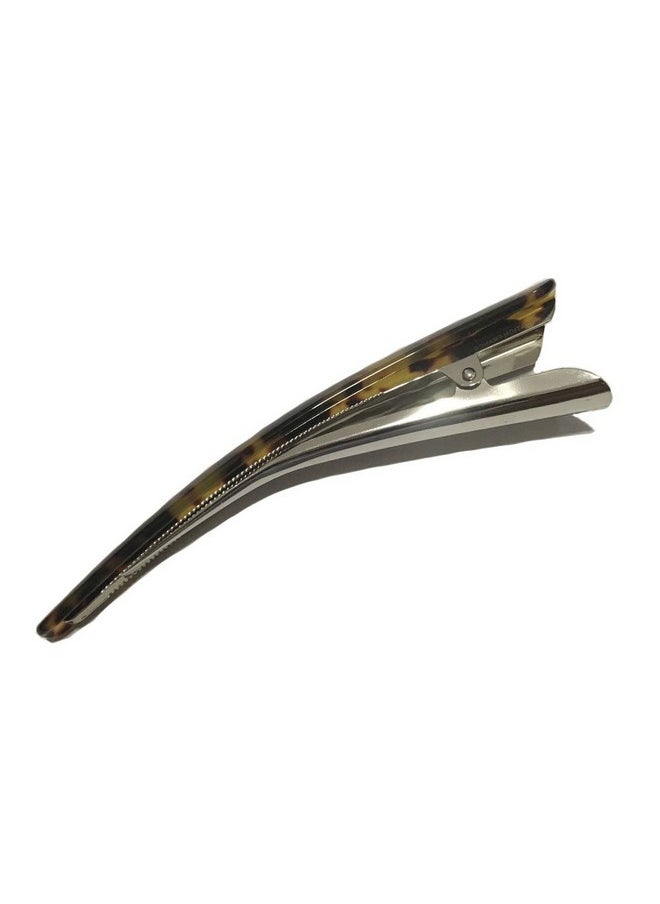 Meilliwish Meilliwish Big Leopard Wedding Women Alligator Clip Hairpin(A83)(Brown)  - Image 2