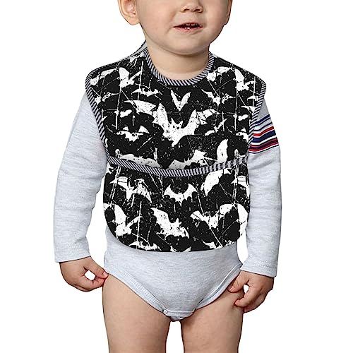 Qwalnely Goth Bibs Baby Stuff Bat Bibs Baby Stuff 2Packs for 6-24 Months Waterproof Washable Fabric - Image 4