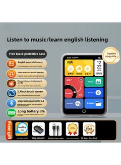 Generic Mp3 Walkman Student Version Mp4 Senior High School Students English Listening Music Player Bluetooth Listening Songs-Body Color:[free - Black Protective Case] 2.4 Hd Screen - Primary And Secondary School#Learning Edition-Memory Capacity:144gb (body 16g Memory + 128g Card) [-high-capacity For Junior High School] - Official Standard Configuration: Host + Otg + Free Protective Case + Charging Number  - Image 1