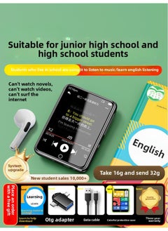 Generic Mp3 Walkman Student Version Mp4 Senior High School Students English Listening Music Player Bluetooth Listening Songs-Body Color:[free - Black Protective Case] 2.4 Hd Screen - Primary And Secondary School#Learning Edition-Memory Capacity:144gb (body 16g Memory + 128g Card) [-high-capacity For Junior High School] - Official Standard Configuration: Host + Otg + Free Protective Case + Charging Number  - Image 2