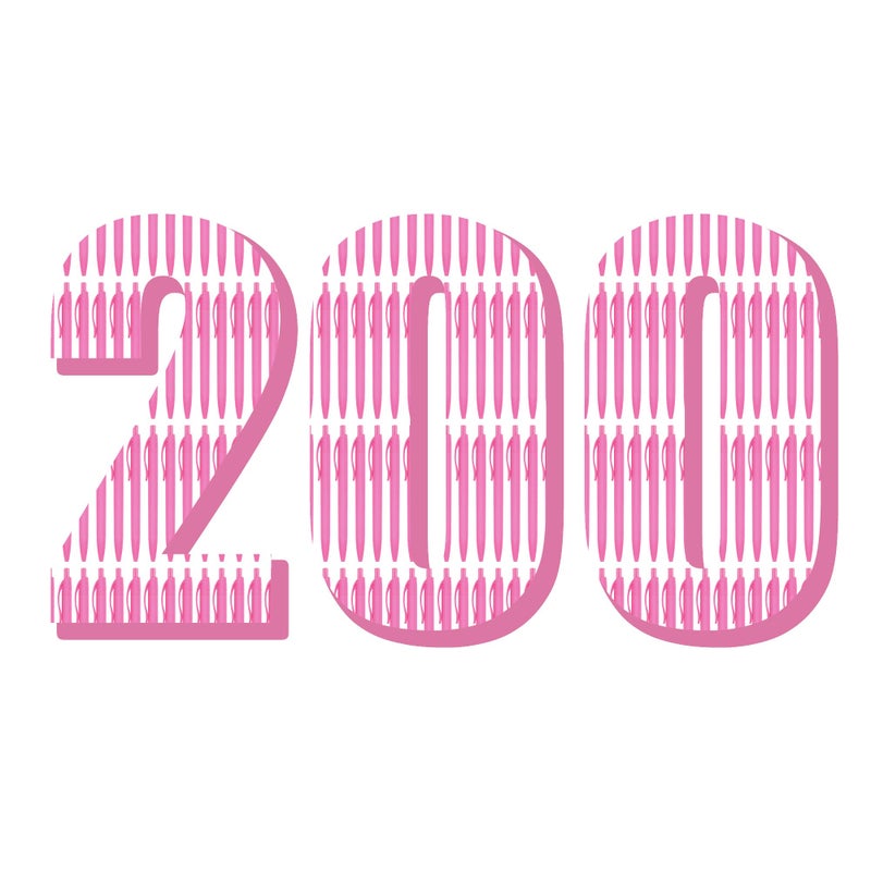 Deegtran 200 Pack No Bleed Pink Barrel Click Pens Wholesale Retractable Ballpoint Pens Medium Point Smooth Ink 10MM Black Ink