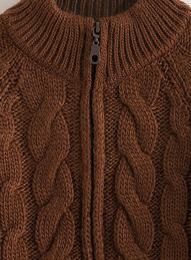 Red Circle Kids Unisex Knitted pullover with zipper - Image 3