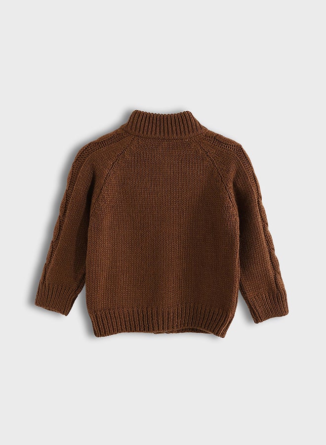 Red Circle Kids Unisex Knitted pullover with zipper - Image 2