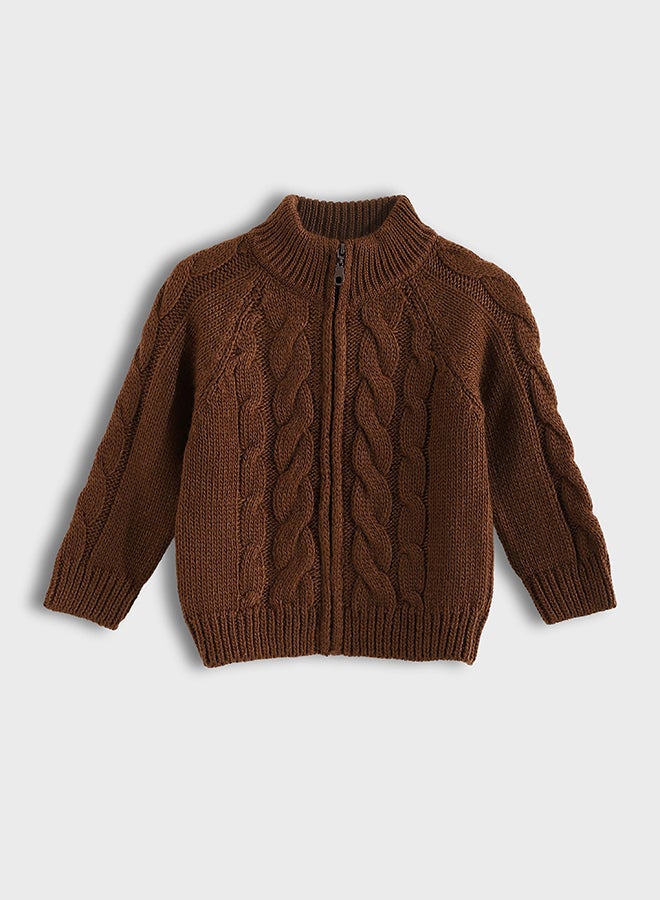 Red Circle Kids Unisex Knitted pullover with zipper - Image 1