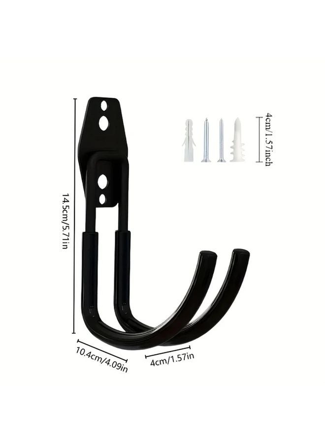 Large Metal Hook Set 18pcs Black Heavy Duty Wall Mount For Tools Storage - Image 2