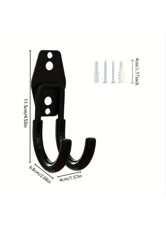 Large Metal Hook Set 18pcs Black Heavy Duty Wall Mount For Tools Storage - Image 3