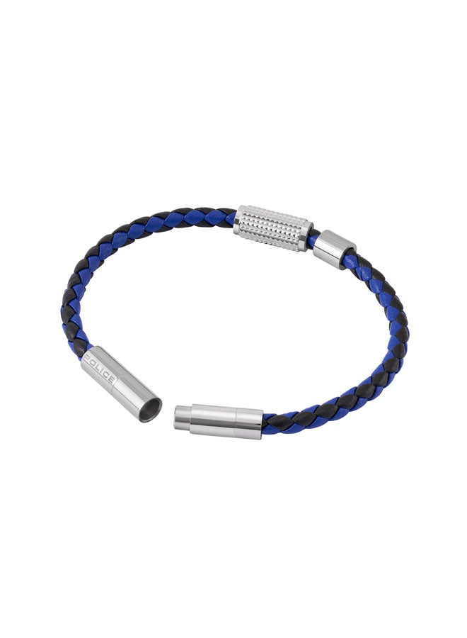 بوليس سوار جلدي بتصميم حضري باللونين الأسود والأزرق للرجال - Image 3