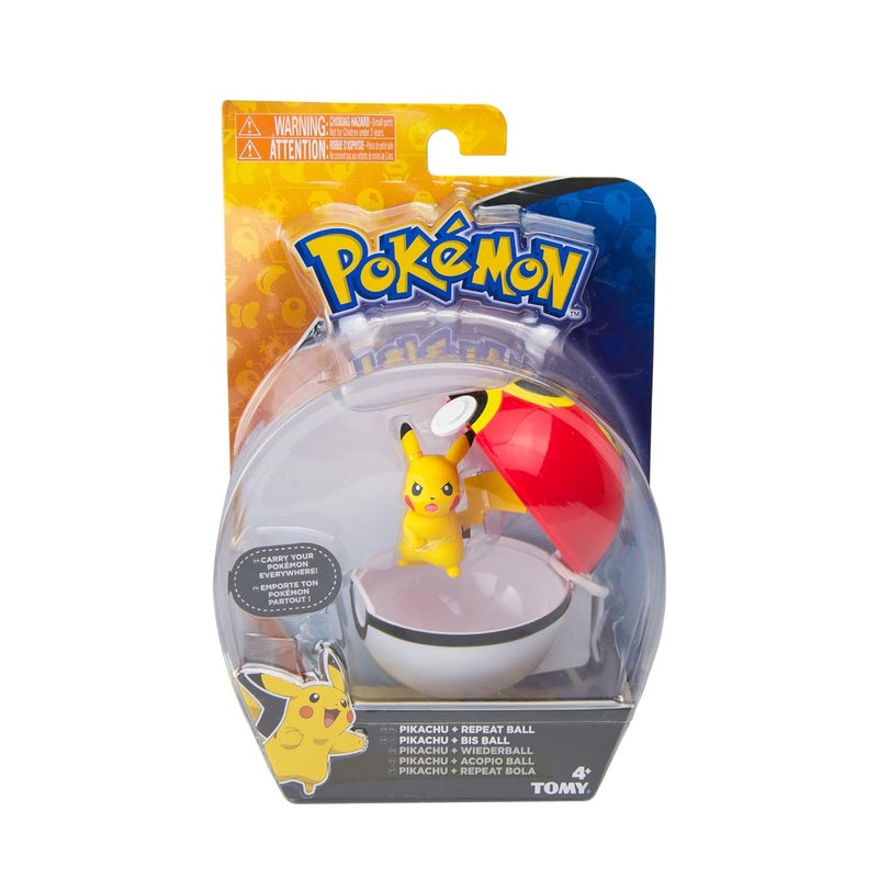 TOMY بوكيمون كليب ن كاري كرة بوك، بيكاتشو وكرة التكرار - Image 2