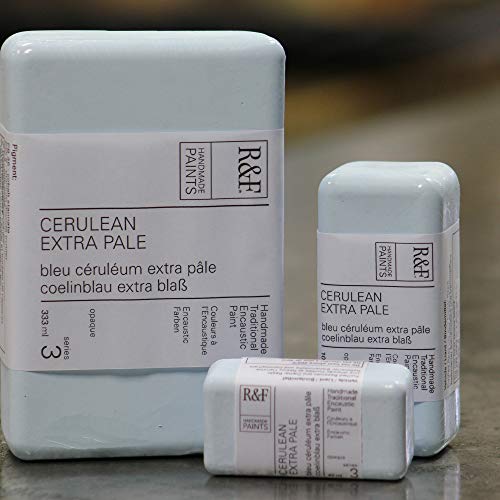 R&F Artist Encaustic Paint, 40 ml, Cerulean Extra Pale - Image 3