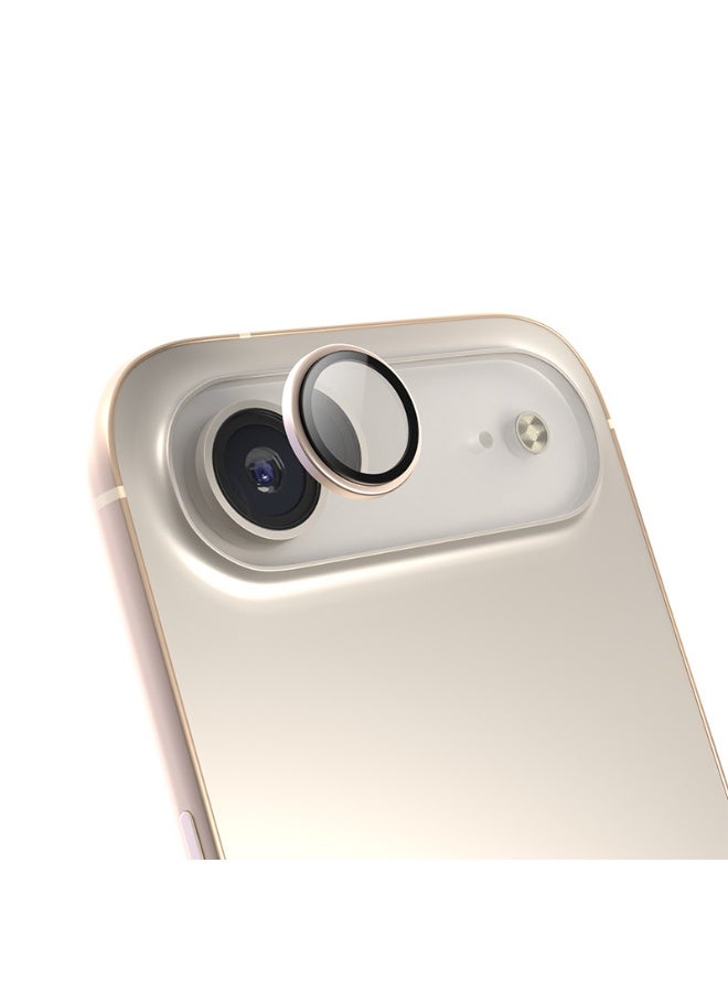 Camera Lens Protector for iPhone 17 Air, HD Tempered Metal Glass Camera Screen Protector Cover Film Accessories, 9H Tempered Glass Metal Individual Ring Cover, HD Clear, 1 set Gold - Image 5