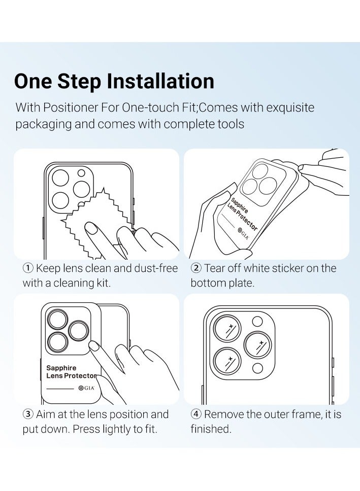 Camera Lens Protector for iPhone 17 Air, HD Tempered Metal Glass Camera Screen Protector Cover Film Accessories, 9H Tempered Glass Metal Individual Ring Cover, HD Clear, 1 set Gold - Image 4