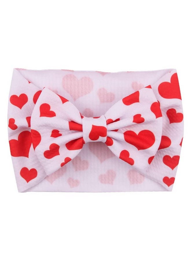 JustMyDress JustMyDress Baby Valentines Heart-Shaped Headband Hair Band Headwraps Valentine's Days JHV02 (White Turban)  - Image 2