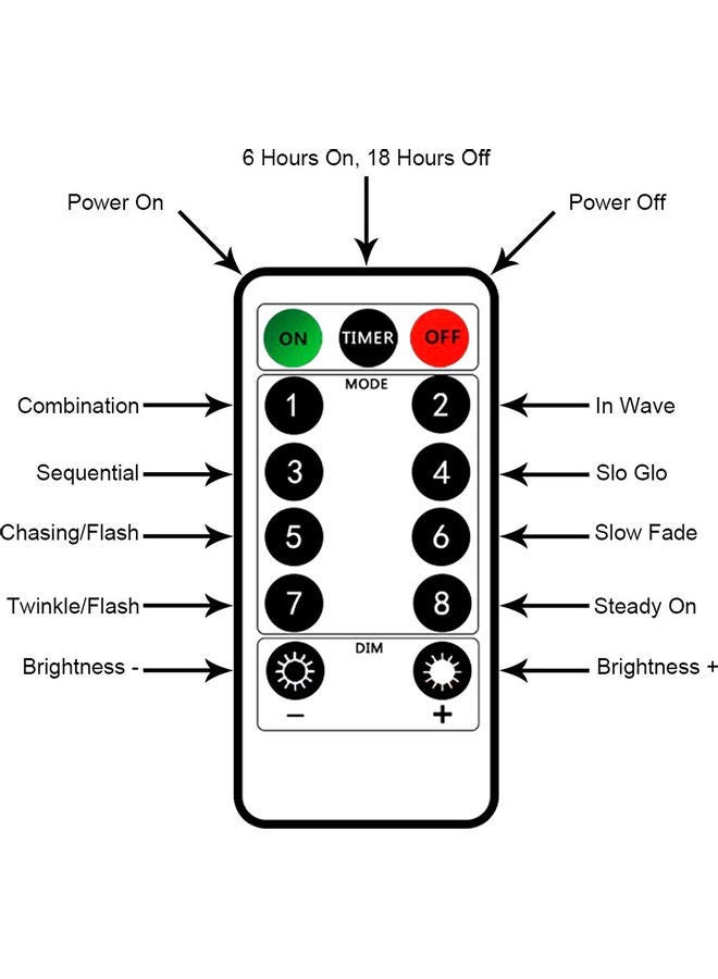نيبمينينت شريط إضاءة بسلك من النحاس لمصباح 100-LED مع جهاز تحكم عن بعد وعلبة بطارية متعدد الألوان 10متر - Image 4