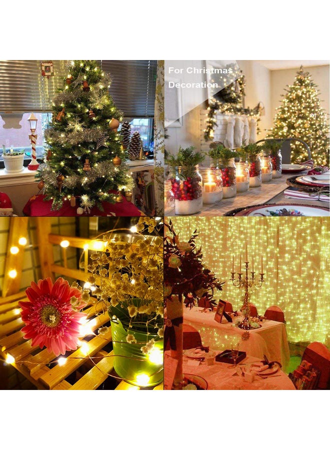 نيبمينينت شريط إضاءة بسلك من النحاس لمصباح 100-LED مع جهاز تحكم عن بعد وعلبة بطارية متعدد الألوان 10متر - Image 5