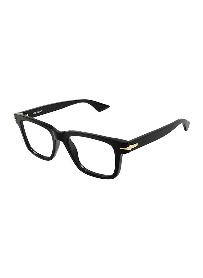 MONTBLANC نظارة طبية مستطيلة للرجال - MB0266O 001 52 - مقاس العدسة: 52 مم 