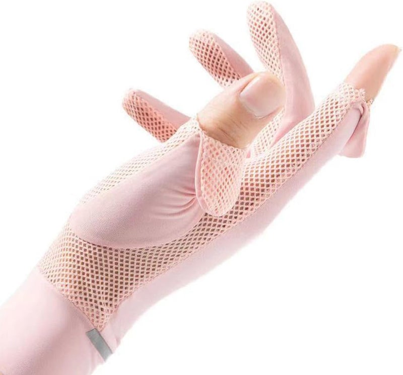 ECVV 2 Pairs Women Sun Protective Gloves Summer UV Protection Gloves Sunblock Touchscreen Glove for Driving Riding Cycling - Image 4