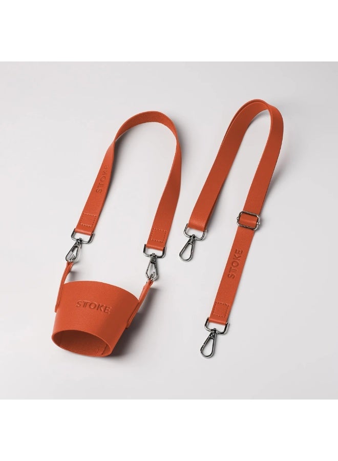 STTOKE Kerrie Leather Sttrap | Accessories | Compatible 350ml (12oz) / 460ml (16oz)(Orange) - Image 1