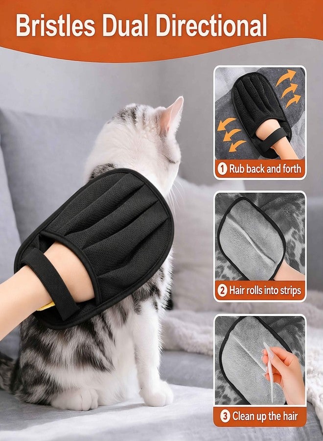 Upgraded Pet Hair Removal Gloves with Snug Elastic Wrist – Electrostatic Five-Finger Reusable Fur Remover for Cats & Dogs, Effortless Cleaning Tool for Couch, Carpet, Clothing & Car Seats - Image 3