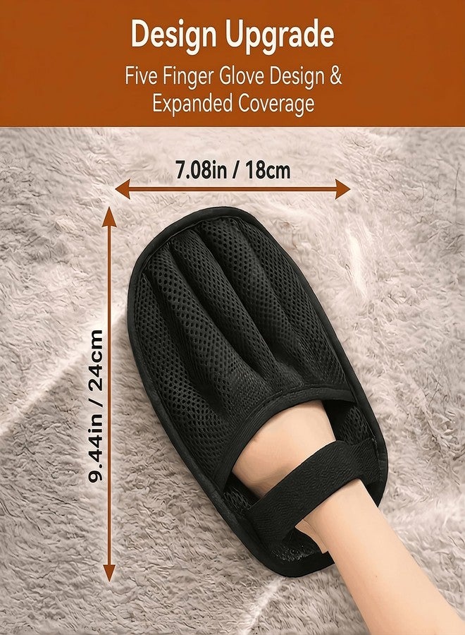 Upgraded Pet Hair Removal Gloves with Snug Elastic Wrist – Electrostatic Five-Finger Reusable Fur Remover for Cats & Dogs, Effortless Cleaning Tool for Couch, Carpet, Clothing & Car Seats - Image 2