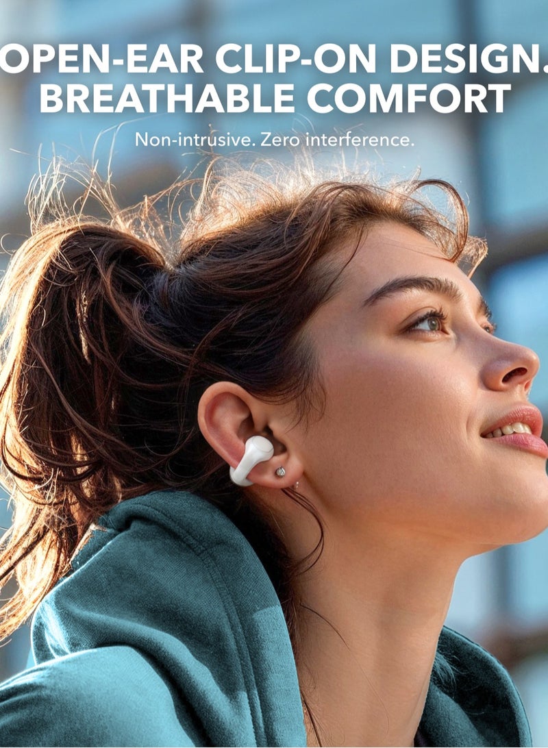 Soundcore C30i by Anker, Open-Ear Earbuds, Clip-On Headphones, Lightweight Comfort, Stable Fit, Firm-Shell Design, Attachable Ear Grips, Big Drivers for Clear Audio, 30H Play, IPX4 Water-Resistant white - Image 5