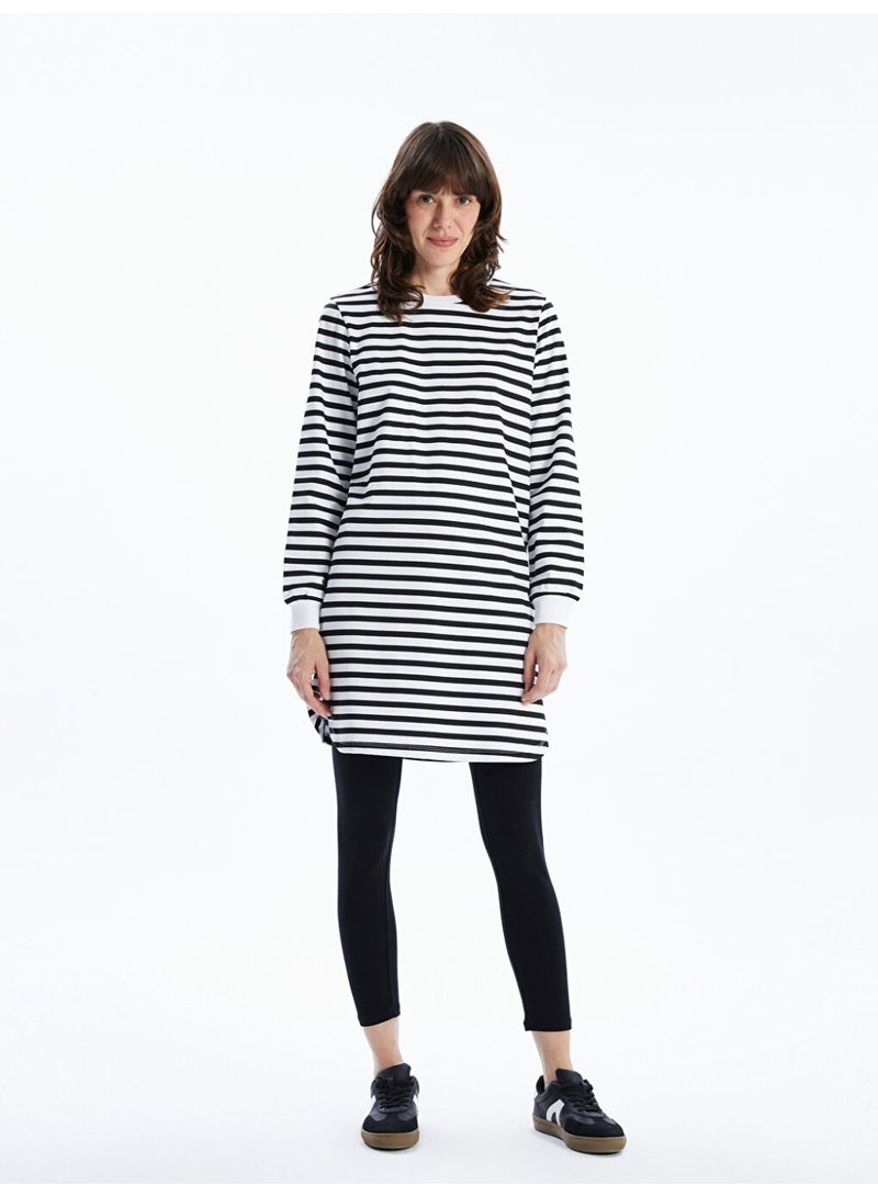 LC WAIKIKI Crew Neck Striped Long Sleeve Women's Sweatshirt Tunic - Image 2