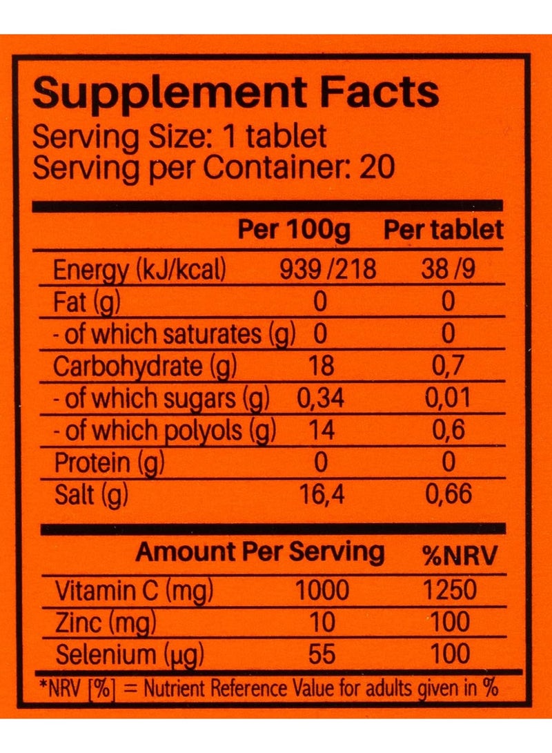 SUNSHINE NUTRITION Immune Support Efferv Orange Tabs 20'S - Image 3