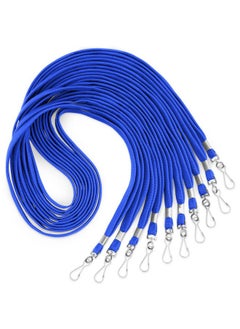 MIFFLIN -Usa Flat Lanyards For Id Badges (Blue, 36 Inch, 100 Pack), Comfortable Neck Straps  - Image 1