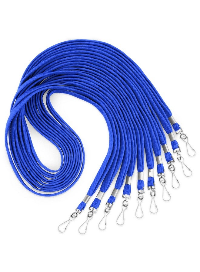 MIFFLIN -Usa Flat Lanyards For Id Badges (Blue, 36 Inch, 100 Pack), Comfortable Neck Straps - Image 1