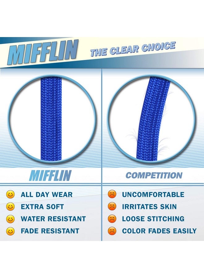 MIFFLIN -Usa Flat Lanyards For Id Badges (Blue, 36 Inch, 100 Pack), Comfortable Neck Straps - Image 2