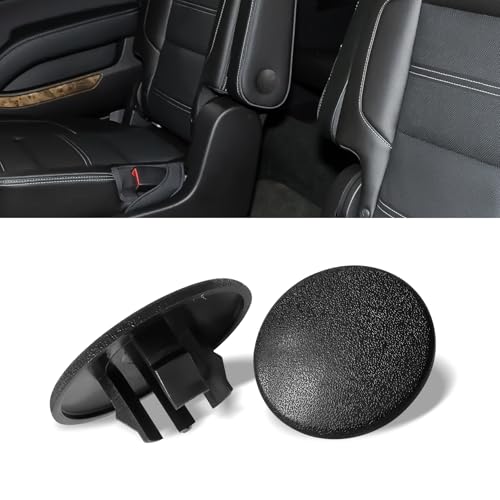 PACLVIO 2PCS Armrest Cover Cap 15279689 Left or Right Rear Bucket Seats Arm Rest Handle Trim Bolt Seat Parts Replacement for 0719 Chevy Tahoe Cadillac Escalade Suburban Yukon Black - Image 1
