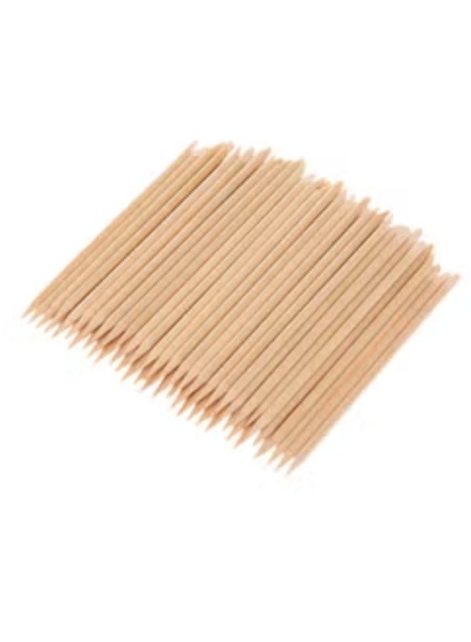 Wooden Nail Cuticle Remover Pusher Sticks - 100 Pieces - Image 1