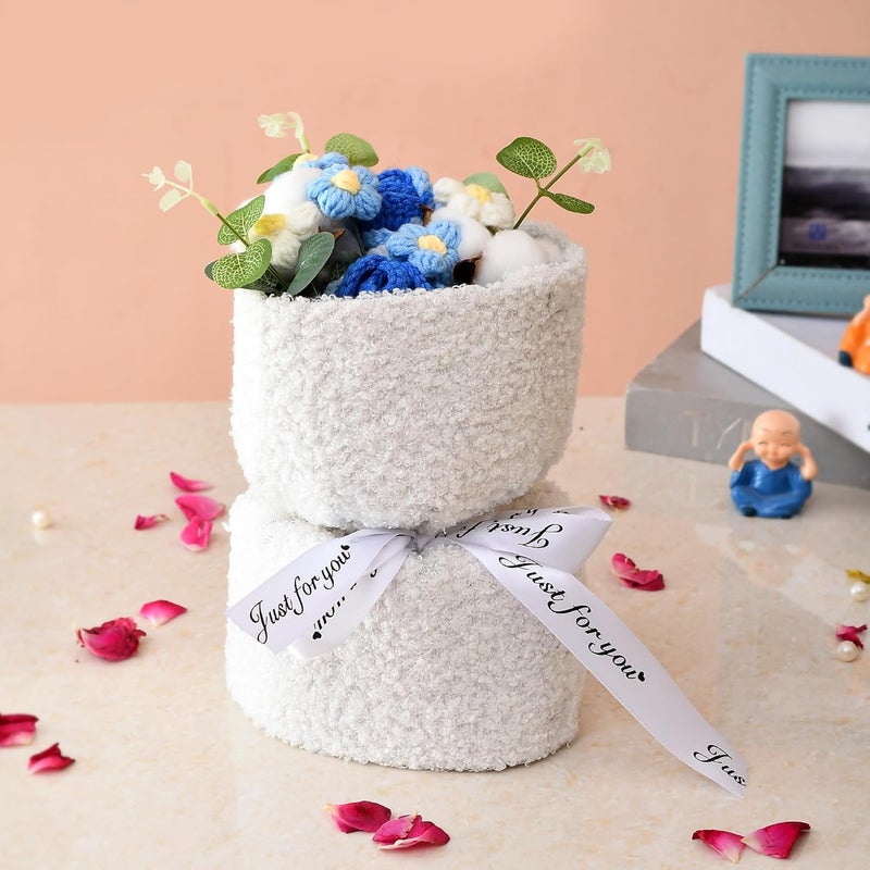 Xtore Handmade Crochet Knitted Bouquet for Weddings Birthdays Valentines Day Pack of 1 Multi - Image 1