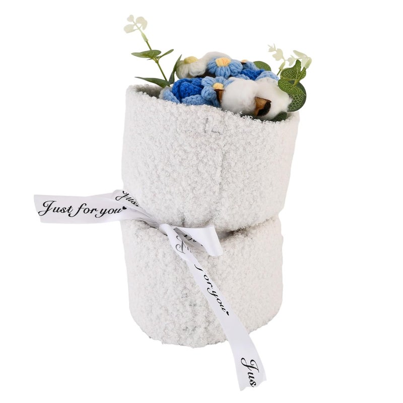 Xtore Handmade Crochet Knitted Bouquet for Weddings Birthdays Valentines Day Pack of 1 Multi - Image 3