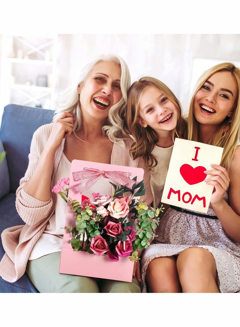 12-Piece Portable Craft Paper Gift Bag for Bouquets, Floral Gift Box with Handle - Perfect for Florists and Flower Arrangements - Image 3