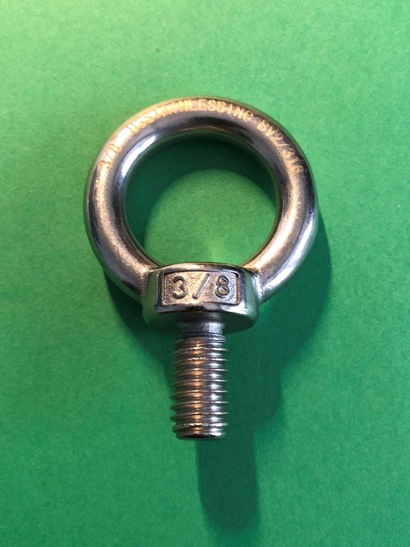US Stainless برغي رفع عين من الفولاذ المقاوم للصدأ 316 بحجم 3/8" من الولايات المتحدة - Image 4