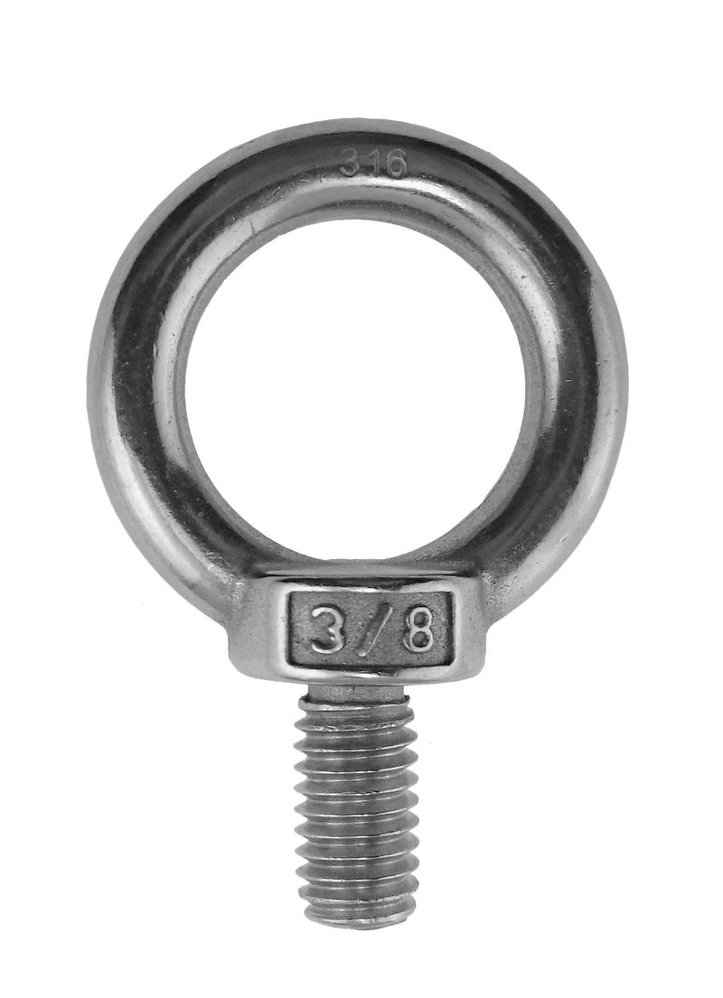 US Stainless برغي رفع عين من الفولاذ المقاوم للصدأ 316 بحجم 3/8" من الولايات المتحدة - Image 1