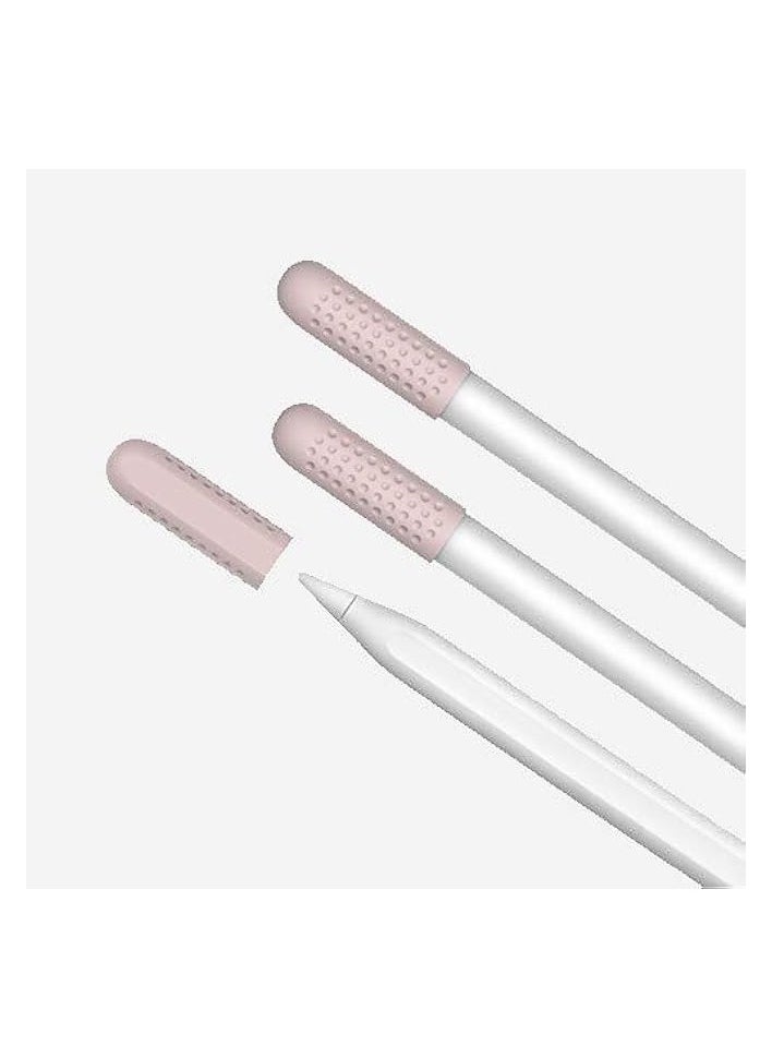 PROMASS 3 Packs Nib Cap Full Cover Silicone Tips Protector Compatible with Apple Pencil 2nd Generation (2018) (Pink)  - Image 1