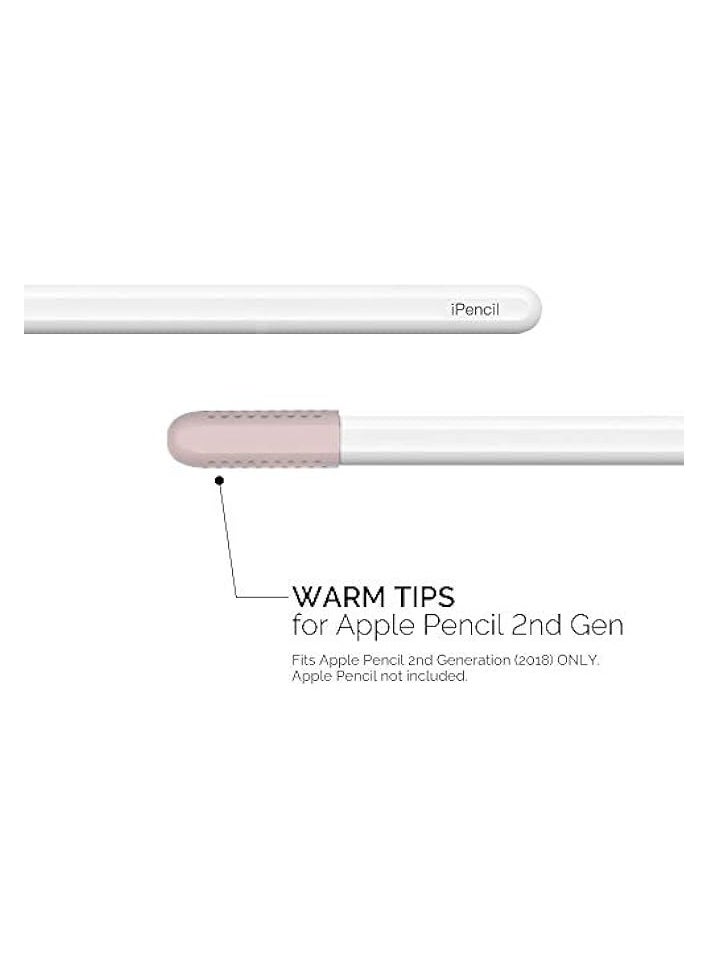 PROMASS 3 Packs Nib Cap Full Cover Silicone Tips Protector Compatible with Apple Pencil 2nd Generation (2018) (Pink)  - Image 2