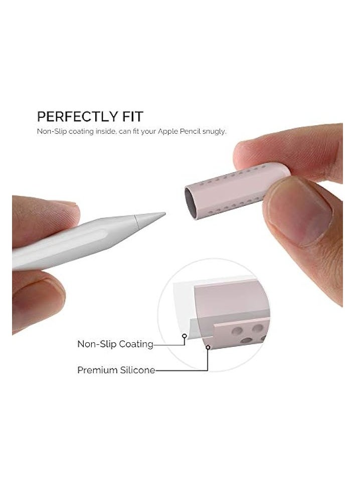 PROMASS 3 Packs Nib Cap Full Cover Silicone Tips Protector Compatible with Apple Pencil 2nd Generation (2018) (Pink)  - Image 4