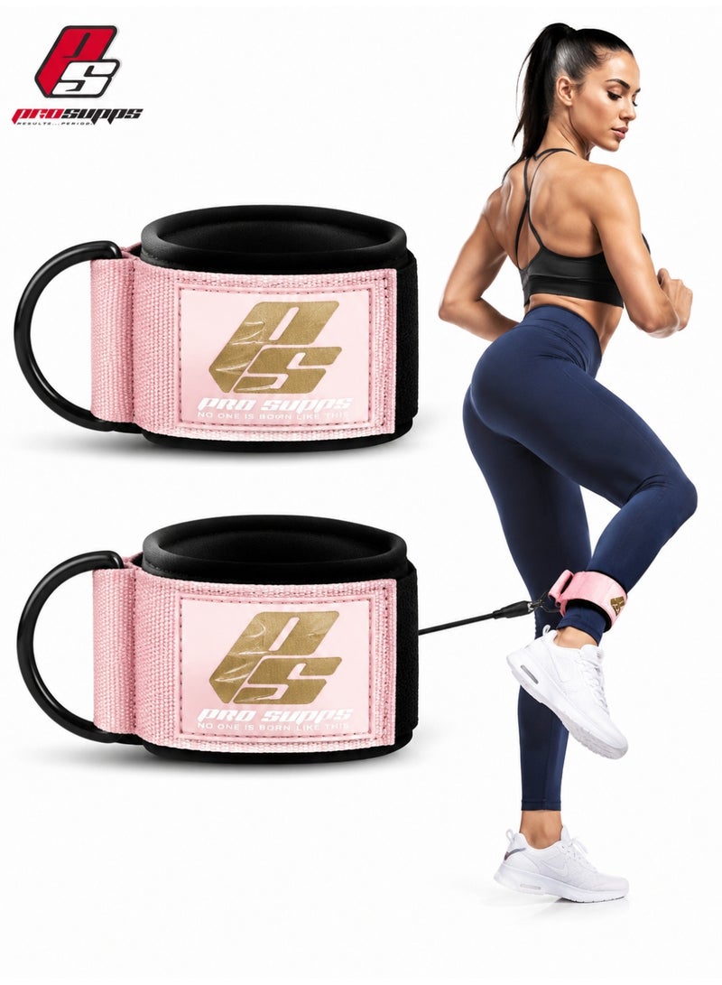 ProSupps Ankle Straps for Cable Machine 2pcs,Adjustable Comfort Ankle Cable Attachments for Glute and Leg Strength Training,Gym Strength Training,Hip Sculpting - Image 1
