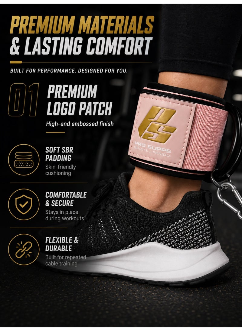 ProSupps Ankle Straps for Cable Machine 2pcs,Adjustable Comfort Ankle Cable Attachments for Glute and Leg Strength Training,Gym Strength Training,Hip Sculpting - Image 4
